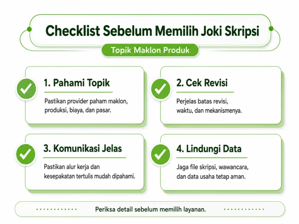 Hal penting yang perlu diperiksa sebelum memilih provider.